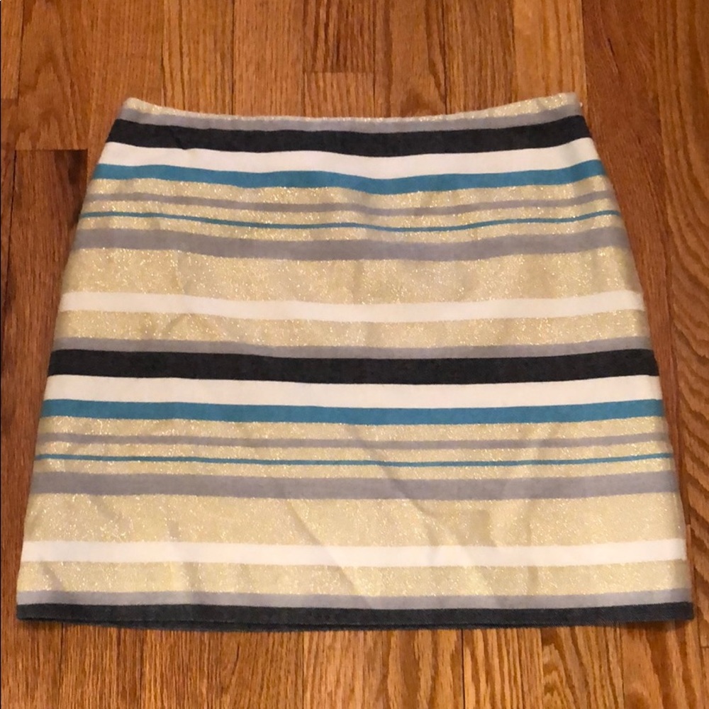 Loft Petite multi colored mini skirt